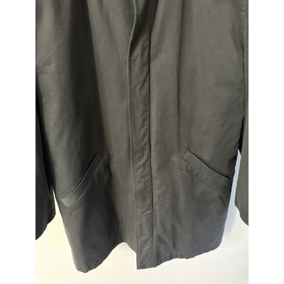 Joseph & Lyman Black Trench Coat Removable Wool Liner Collar Size M Casual City - Picture 4 of 16